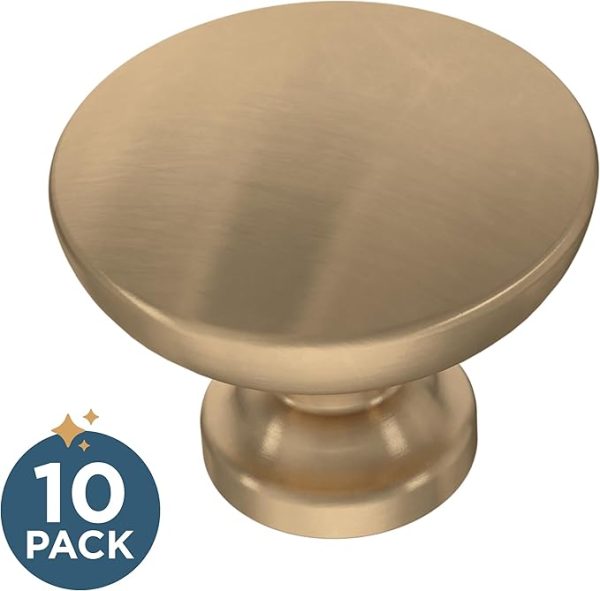 Franklin Brass Fulton (10-Pack) Cabinet Knobs Champagne Bronze Drawer Knobs Kitchen Cabinet Knobs for Dresser Drawers Pulls and Knobs 1-3/16" Closet Door Gold Knobs P29523Z-CZ-B - Image 6