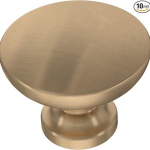 Franklin Brass Fulton (10-Pack) Cabinet Knobs Champagne Bronze Drawer Knobs Kitchen Cabinet Knobs for Dresser Drawers Pulls and Knobs 1-3/16" Closet Door Gold Knobs P29523Z-CZ-B