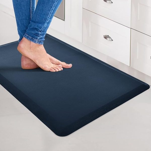 Art3d Anti Fatigue Mat - 1/2 Inch Cushioned Kitchen Mats - Comfort & Non Slip Cushion for Standing Desk, Office or Garage Floor (17.3"x28", Majolica Blue)
