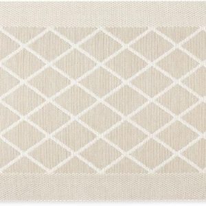 Martha Stewart Miles Modern Diamond Anti-Fatigue Air-Infused Kitchen Mat, Beige, 19.6"x32"