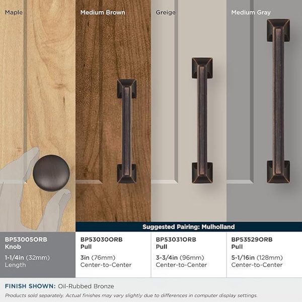 Amerock | Cabinet Knob | Oil Rubbed Bronze | 1-1/4 inch (32 mm) Diameter | Edona | 10 Pack | Drawer Knob | Cabinet Hardware - Image 3