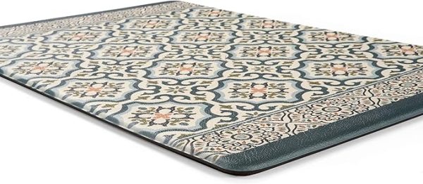 Rugshop Kitchen Durable Anti Fatigue Standing Mat 18" x 47" Blue - Image 4