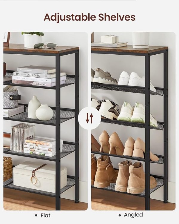 HOMIDEC Shoe Rack, 6 Tier Shoe Storage Cabinet 24 Pair Plastic Shoe Shelves Organizer for Closet Hallway Bedroom Entryway - Image 7