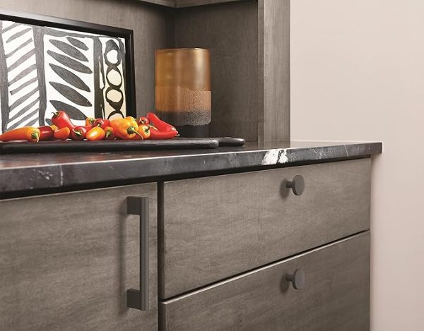 Amerock | Cabinet Knob | Matte Black | 1-3/8 inch (35 mm) Diameter | Versa | 1 Pack | Drawer Knob | Cabinet Hardware - Image 4