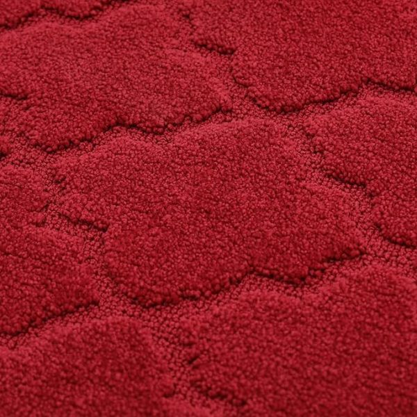 COSY HOMEER Soft Kitchen Floor Mats for in Front of Sink Super Absorbent Rugs and 20"x59" Non-Skid Mat Standing Washable,Polyester,Red - Image 3