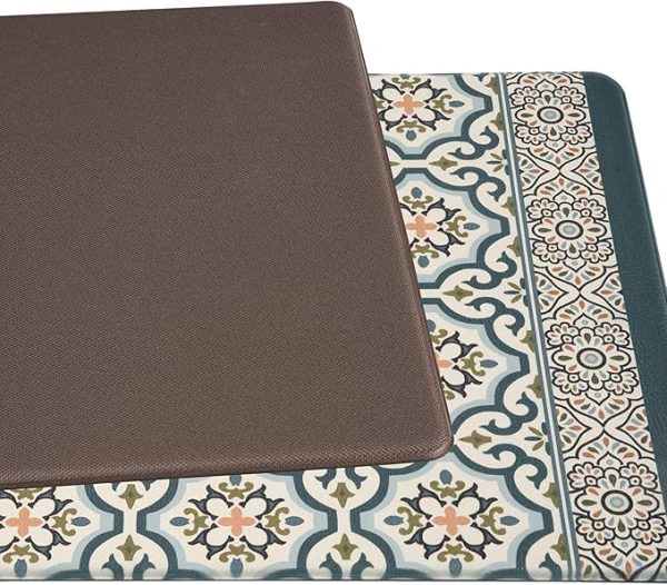 Rugshop Kitchen Durable Anti Fatigue Standing Mat 18" x 47" Blue - Image 3
